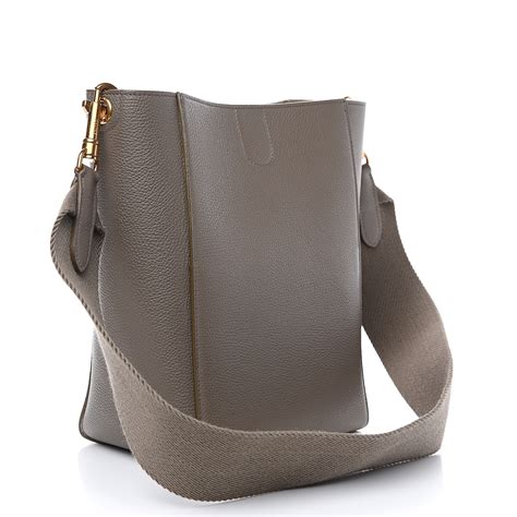 celine taupe sangle|CELINE Soft Grained Calfskin Sangle Bucket Bag Taupe.